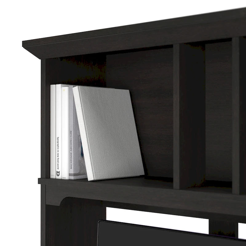 Bureau d'angle en L 60W Salinas de Bush Furniture avec armoire de rangement