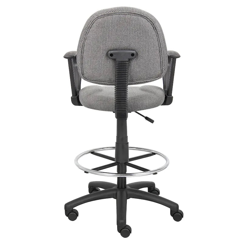 Chaise de bureau Boss réglable noire à accoudoirs bouclés avec roulettes