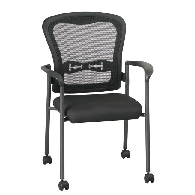 Chaise visiteur avec dossier respirant et support lombaire intégré
