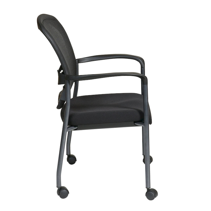 Chaise visiteur avec dossier respirant et support lombaire intégré
