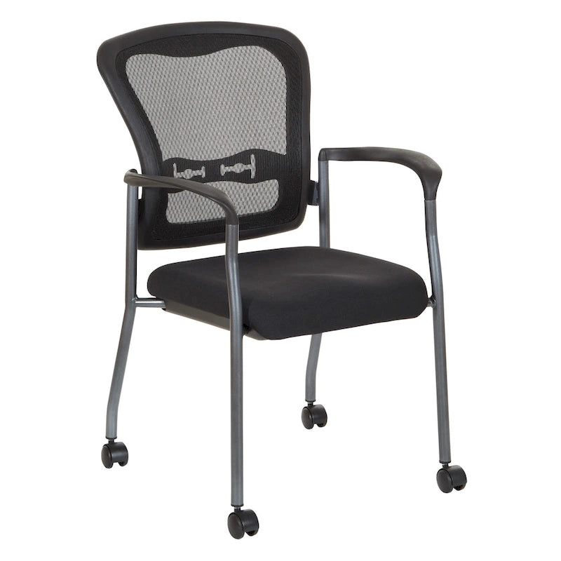 Chaise visiteur avec dossier respirant et support lombaire intégré