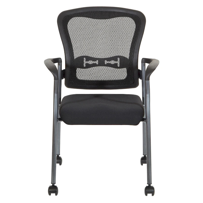 Chaise visiteur avec dossier respirant et support lombaire intégré