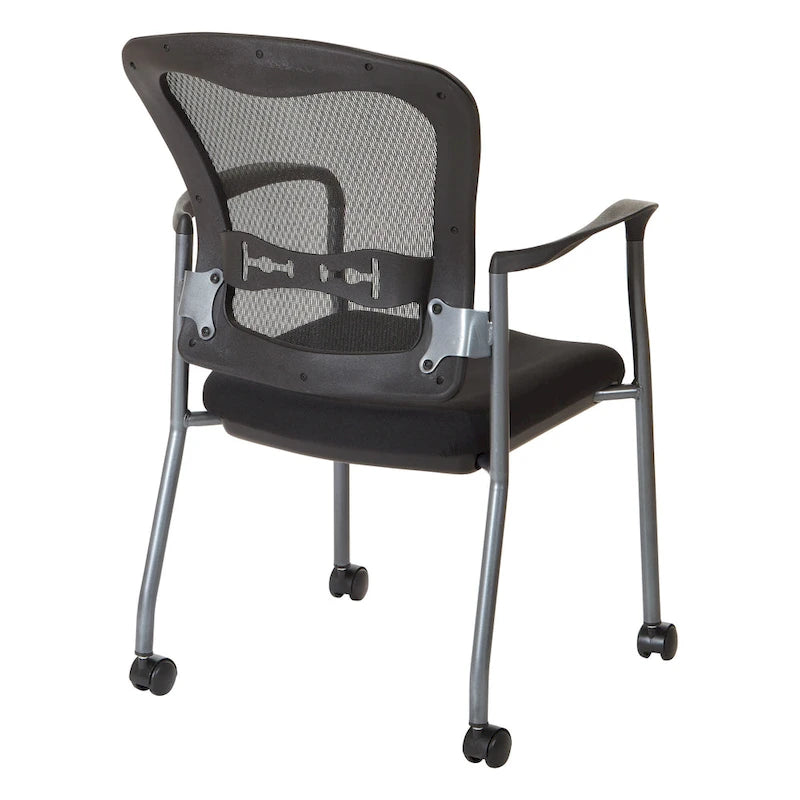 Chaise visiteur avec dossier respirant et support lombaire intégré