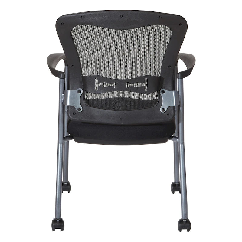 Chaise visiteur avec dossier respirant et support lombaire intégré
