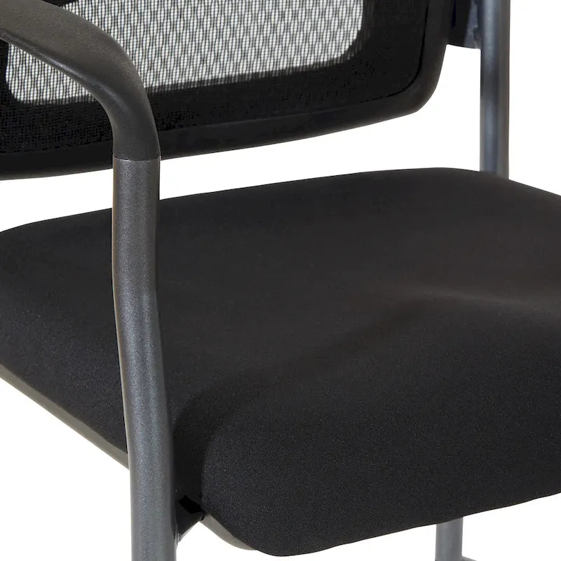 Chaise visiteur avec dossier respirant et support lombaire intégré