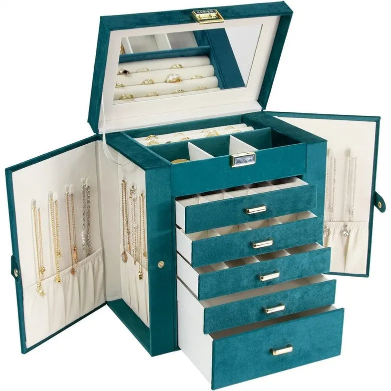 Boîte à bijoux pour femmes - 6,8P x 10,6L x 11,4H