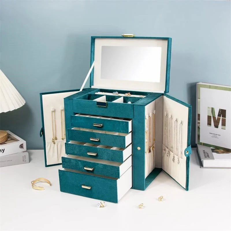 Boîte à bijoux pour femmes - 6,8P x 10,6L x 11,4H