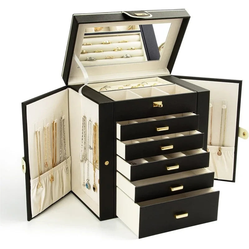 Boîte à bijoux pour femmes - 6,8P x 10,6L x 11,4H