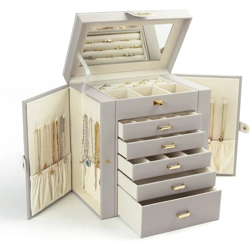 Boîte à bijoux pour femmes - 6,8P x 10,6L x 11,4H