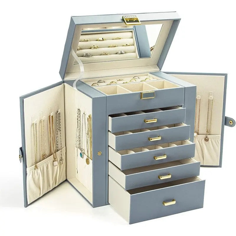 Boîte à bijoux pour femmes - 6,8P x 10,6L x 11,4H