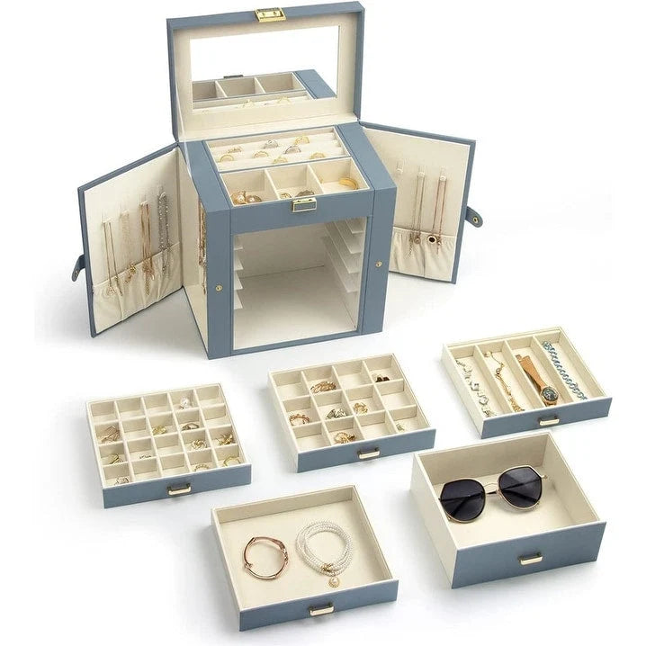 Boîte à bijoux pour femmes - 6,8P x 10,6L x 11,4H