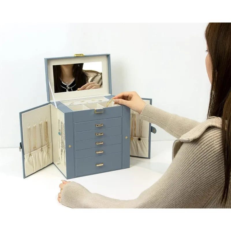 Boîte à bijoux pour femmes - 6,8P x 10,6L x 11,4H