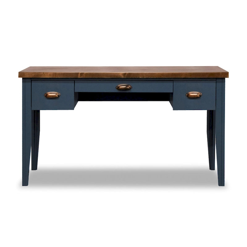 Bridgevine Home Nantucket Bureau de 53 pouces, Aucun assemblage requis, Fini Bleu Denim et Whisky