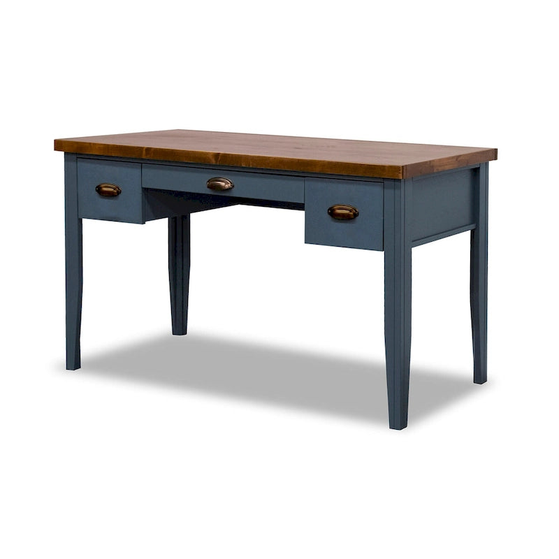 Bridgevine Home Nantucket Bureau de 53 pouces, Aucun assemblage requis, Fini Bleu Denim et Whisky