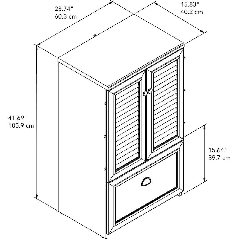 Meuble avec tiroir de 41,7 pouces - 23,74L x 16,06W x 41,69H - 23,74L x 16,06W x 41,69H