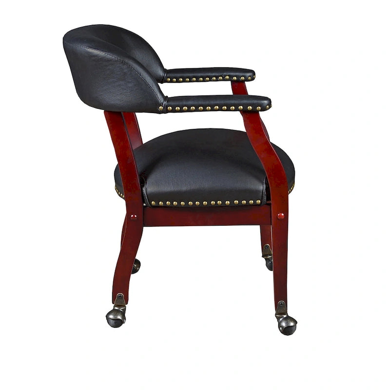 Chaise de capitaine Irving à roulettes - Noire
