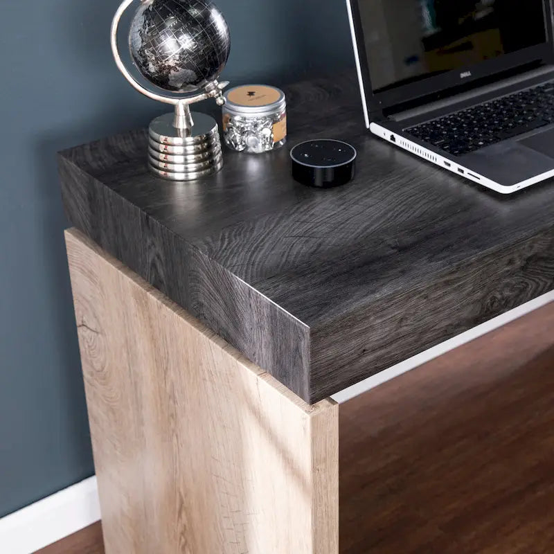 SEI Furniture Hedgefield – Bureau en bois noir de style transitionnel