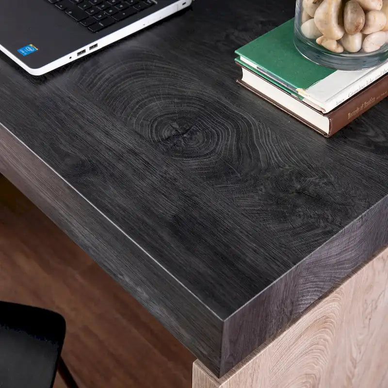 SEI Furniture Hedgefield – Bureau en bois noir de style transitionnel