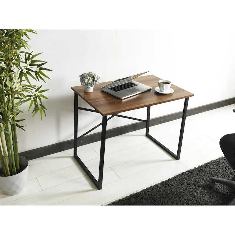 Bureau d'ordinateur rectangulaire de 35 pouces, bureau d'écriture moderne avec cadre métallique, bureau de travail pour le salon, la chambre, le bureau