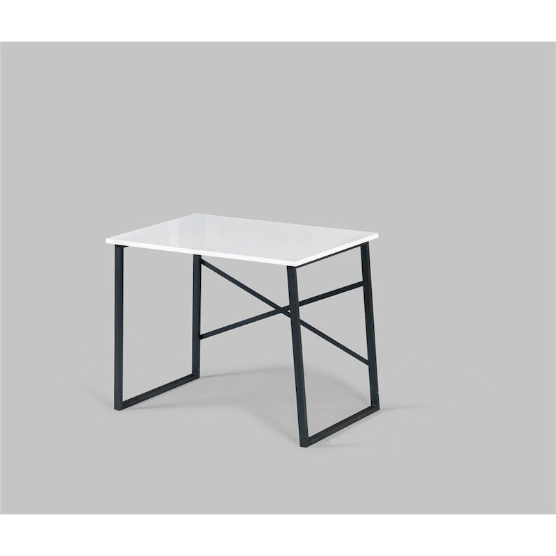 Bureau d'ordinateur rectangulaire de 35 pouces, bureau d'écriture moderne avec cadre métallique, bureau de travail pour le salon, la chambre, le bureau