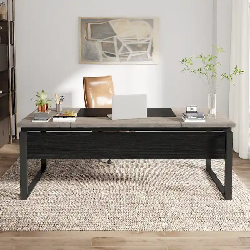 Bureau de direction en L avec classeur