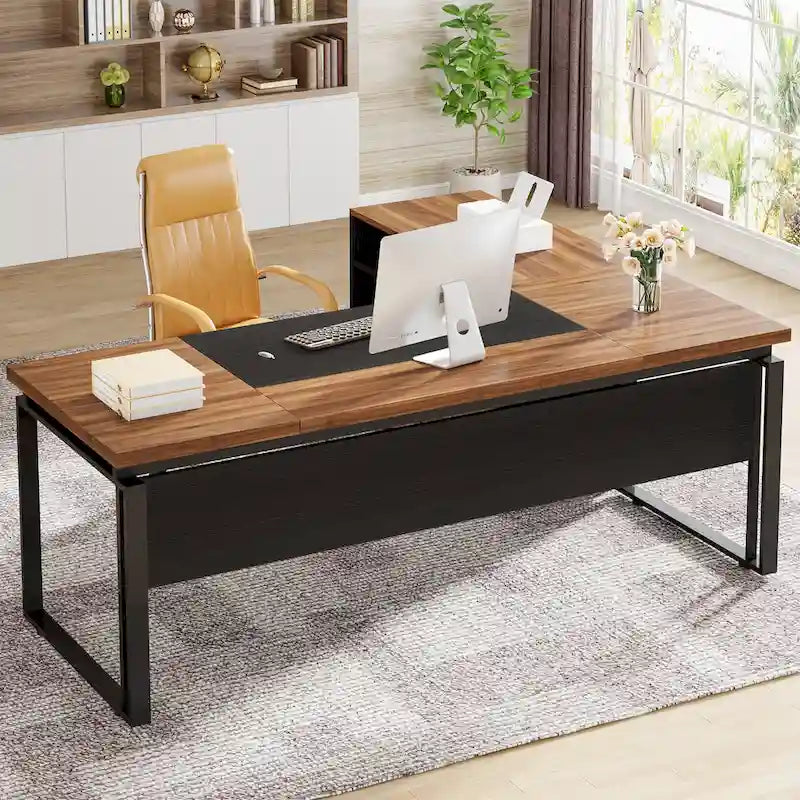 Bureau de direction en L avec classeur