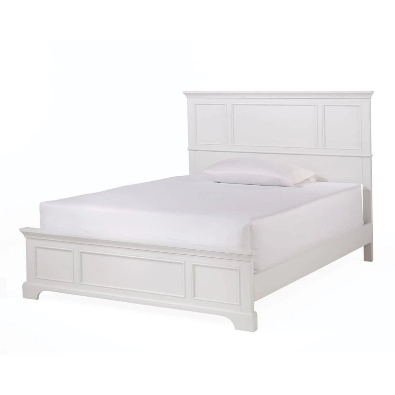 Lit queen en bois blanc cassé Naples Homestyles