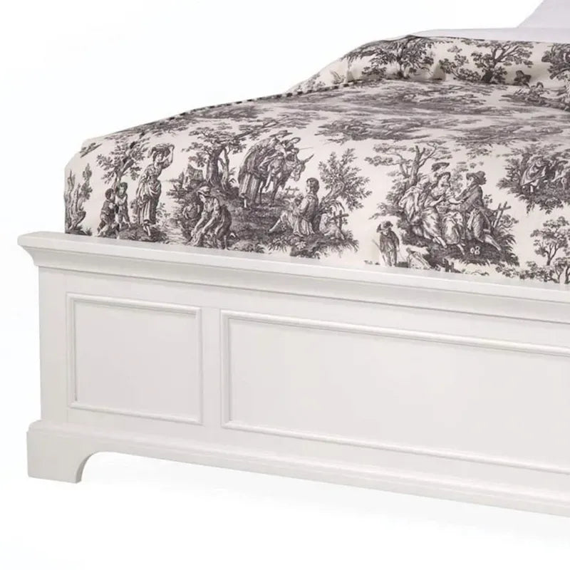 Lit queen en bois blanc cassé Naples Homestyles