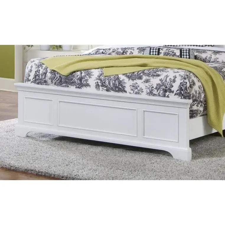 Lit queen en bois blanc cassé Naples Homestyles