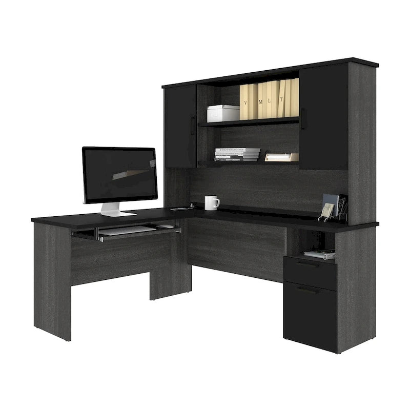 Bureau d'angle avec huche Bestar Norma
