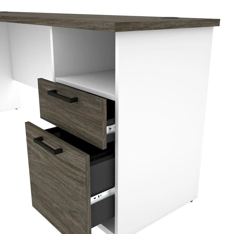 Bureau d'angle avec huche Bestar Norma