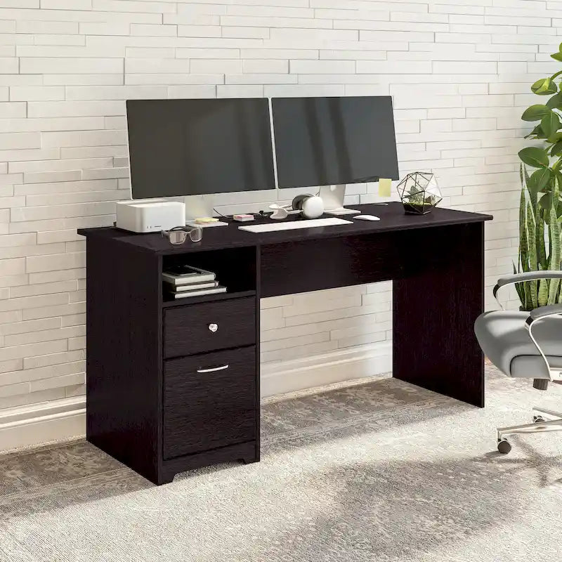 Bush Furniture Cabot Bureau informatique 60W avec tiroirs et rangements