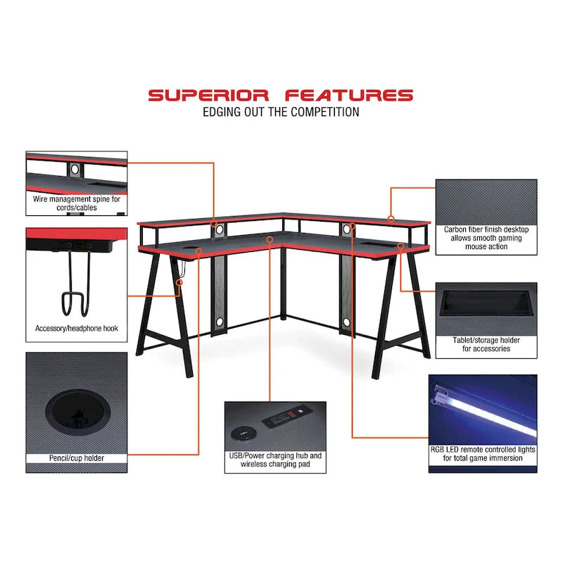 Bureau de jeu d'angle Disruptor