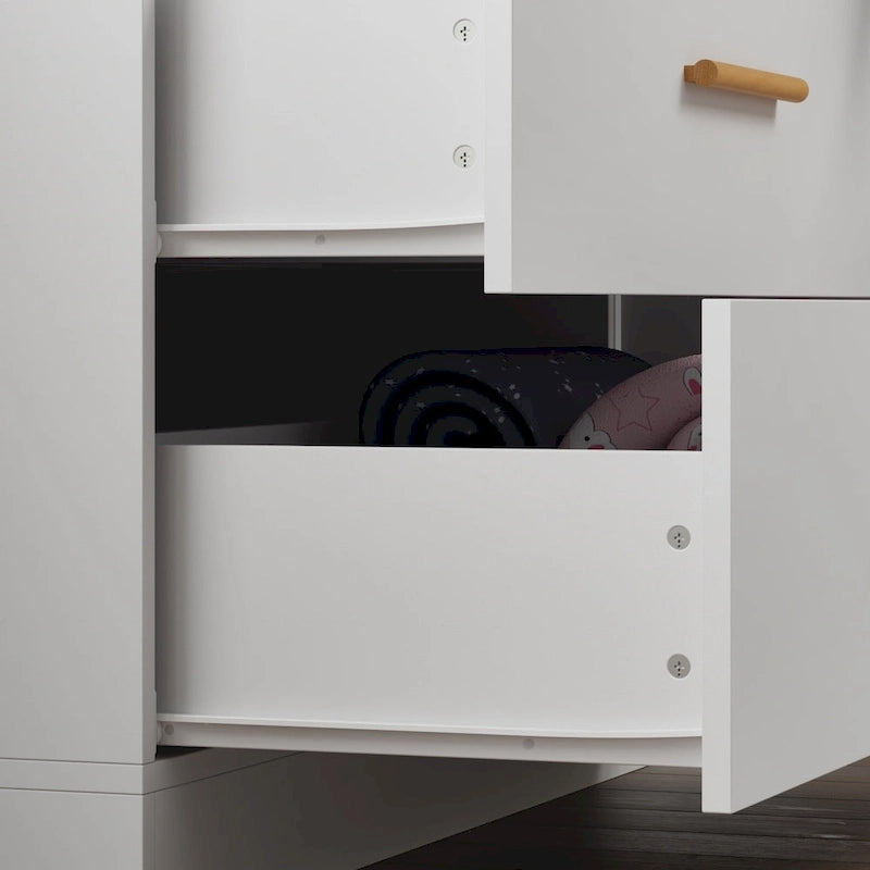 Armoire à 4 portes avec penderie de 63 po (largeur) pour chambre à coucher, meuble de rangement pour vêtements