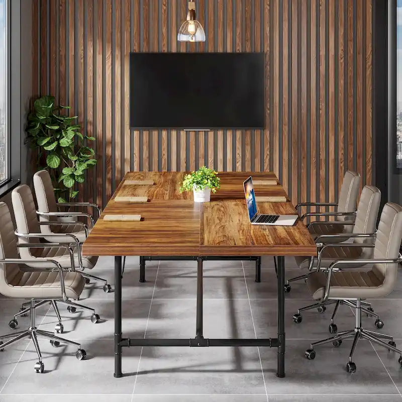 Table de séminaire et de réunion rectangulaire pour salle de conférence, 180 x 90 cm