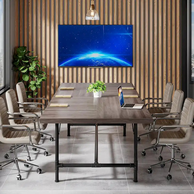 Table de séminaire et de réunion rectangulaire pour salle de conférence, 180 x 90 cm