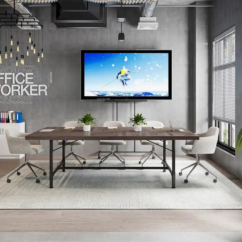 Table de séminaire et de réunion rectangulaire pour salle de conférence, 180 x 90 cm