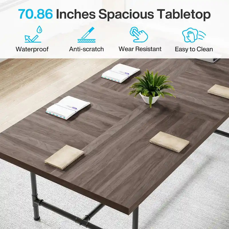 Table de séminaire et de réunion rectangulaire pour salle de conférence, 180 x 90 cm