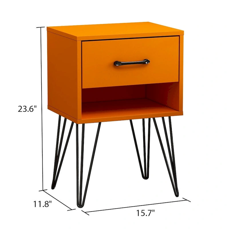 Table de chevet à 1 tiroir avec une étagère ouverte