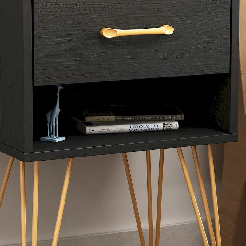 Table de chevet à 1 tiroir avec une étagère ouverte