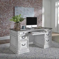 Bureau Magnolia Manor Antique White Weathered Bark