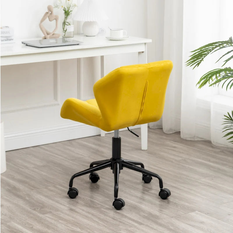 Chaise de bureau pivotante réglable Roundhill Furniture Eldon, capitonnée de losanges