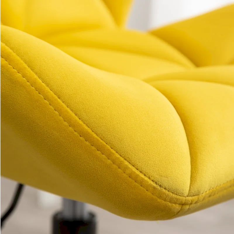 Chaise de bureau pivotante réglable Roundhill Furniture Eldon, capitonnée de losanges