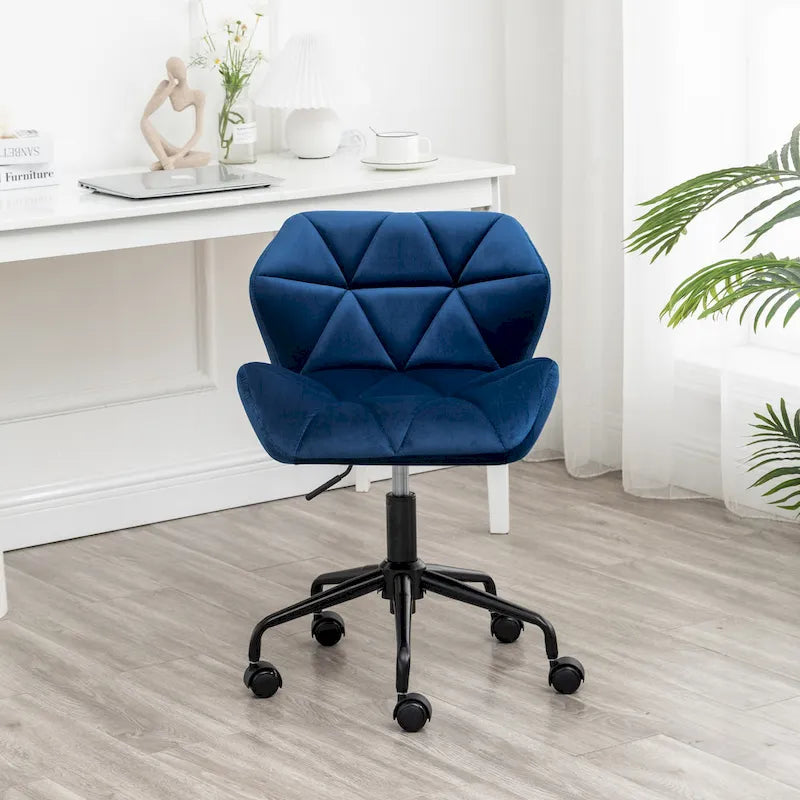 Chaise de bureau pivotante réglable Roundhill Furniture Eldon, capitonnée de losanges