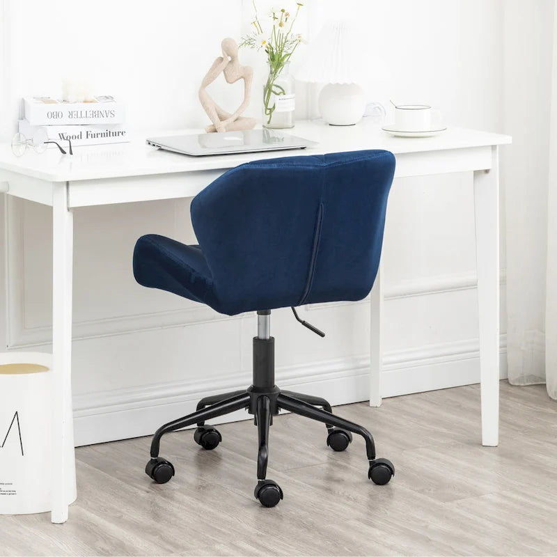 Chaise de bureau pivotante réglable Roundhill Furniture Eldon, capitonnée de losanges