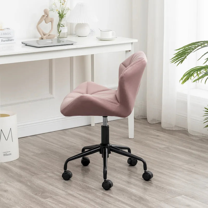 Chaise de bureau pivotante réglable Roundhill Furniture Eldon, capitonnée de losanges