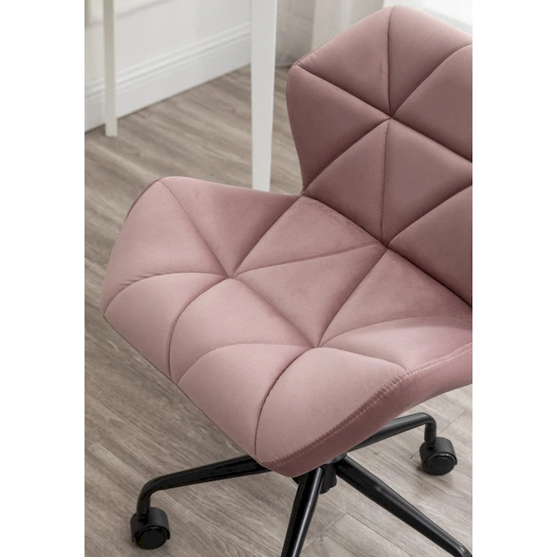 Chaise de bureau pivotante réglable Roundhill Furniture Eldon, capitonnée de losanges