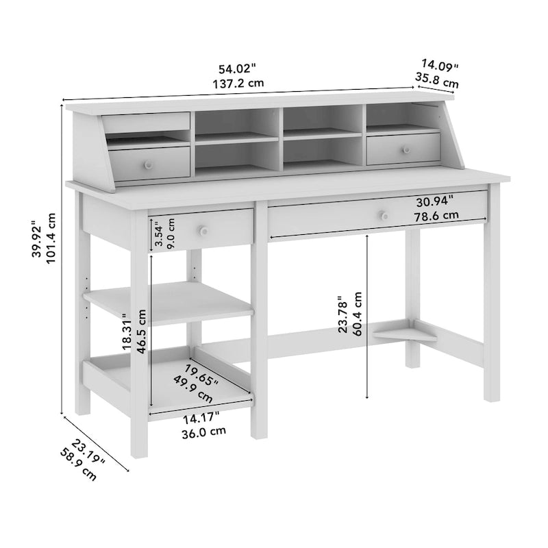 Bureau informatique Mayfield 54W avec organiseur de bureau par Bush Furniture