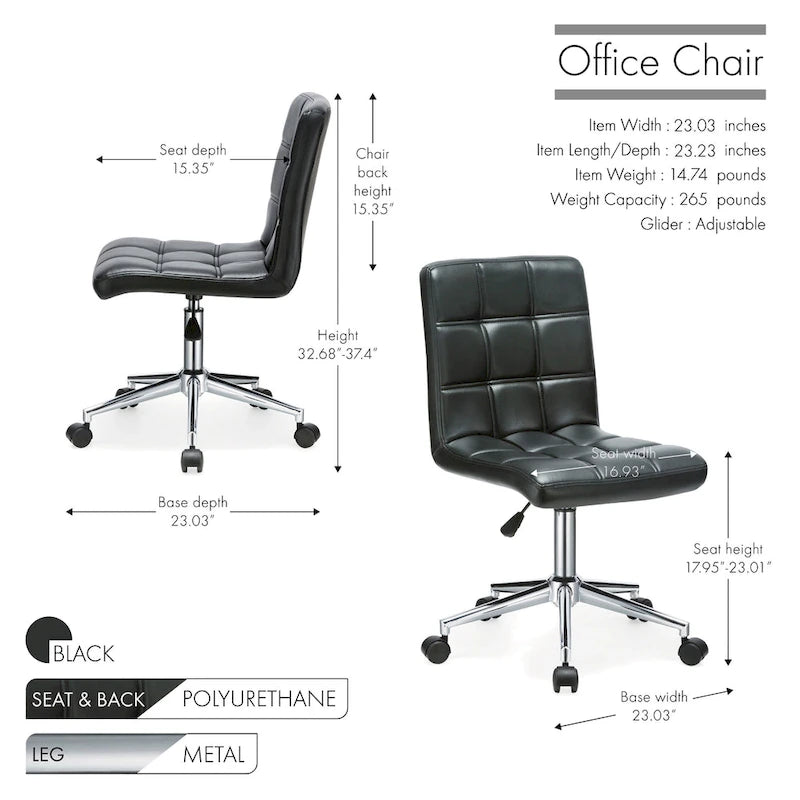 Porthos Home Finch – Chaise de bureau