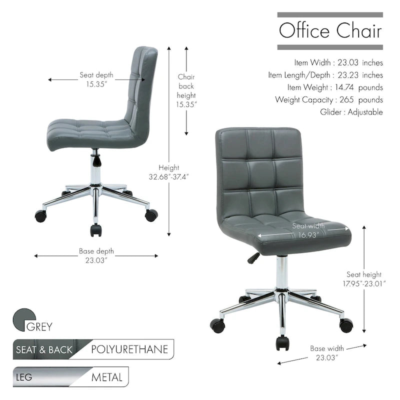Porthos Home Finch – Chaise de bureau